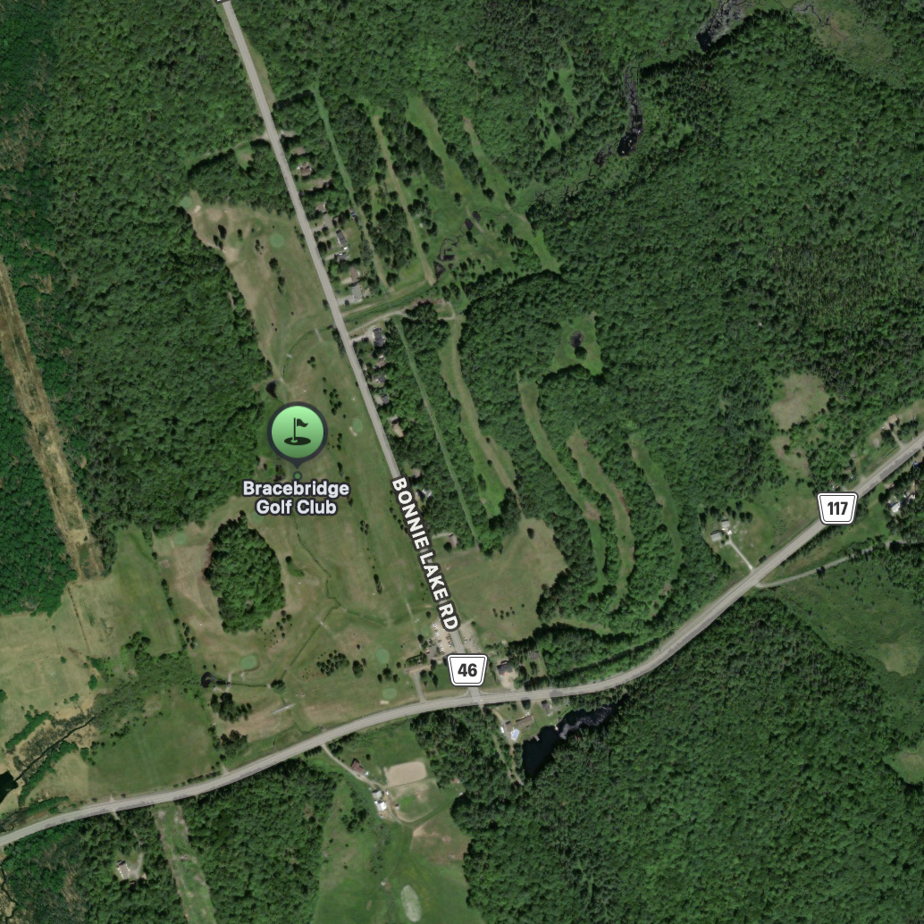 Map overview of Bracebridge Golf Club